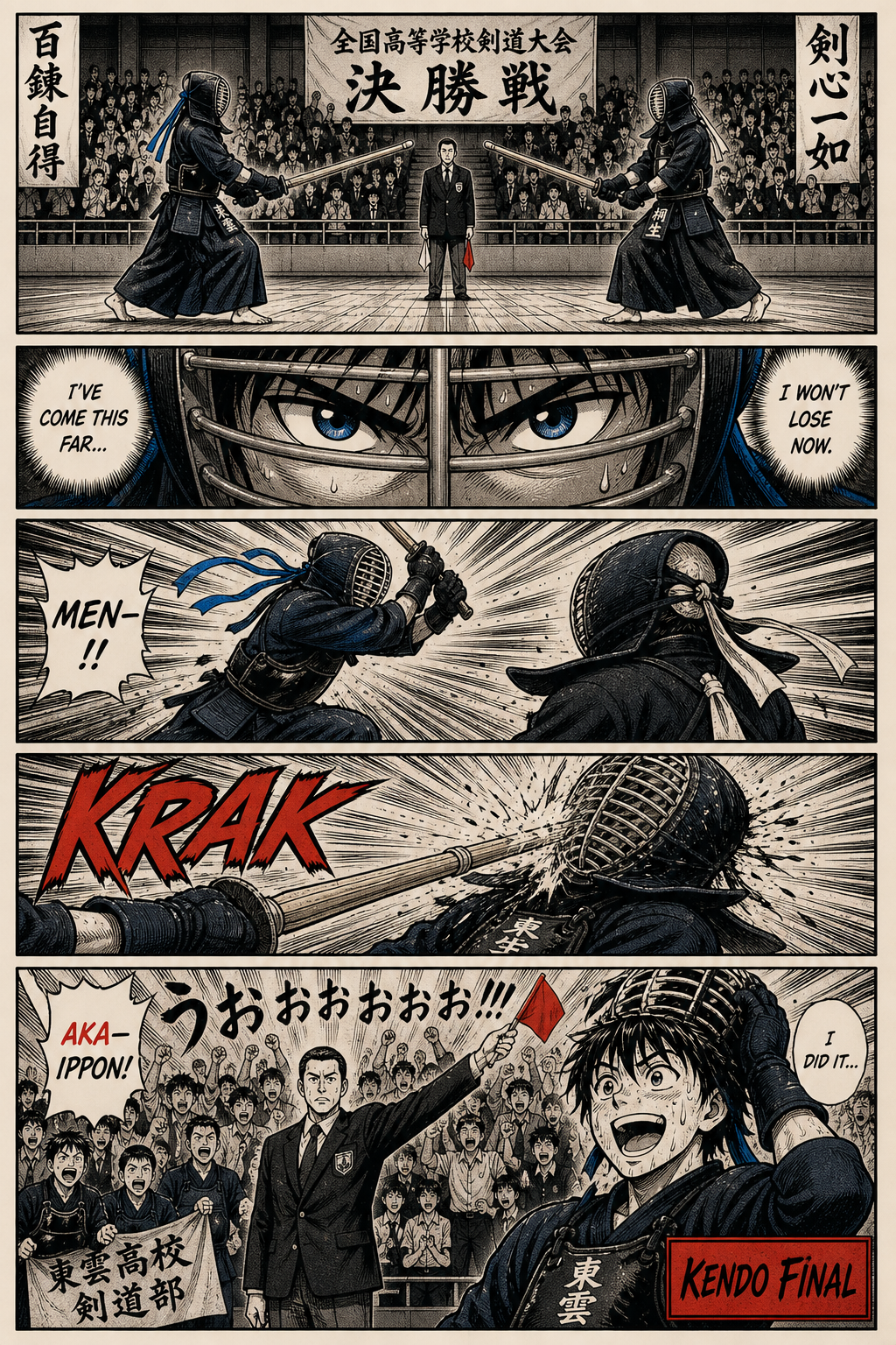 Kendo Final — community sample published on AI Manga