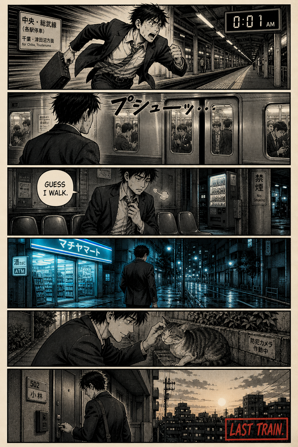 Last Train — community sample published on AI Manga