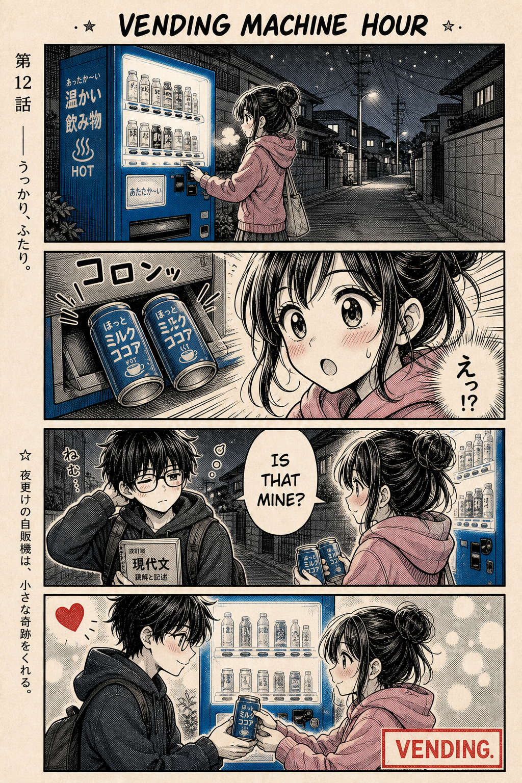 Vending Machine Hour — community sample published on AI Manga